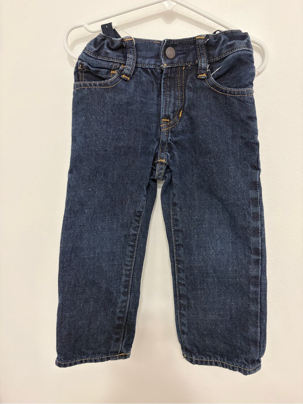 GAP Kids Navy Denim Jeans with Gold Stitching